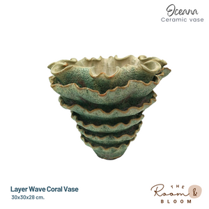 Layer Wave Coral Vase