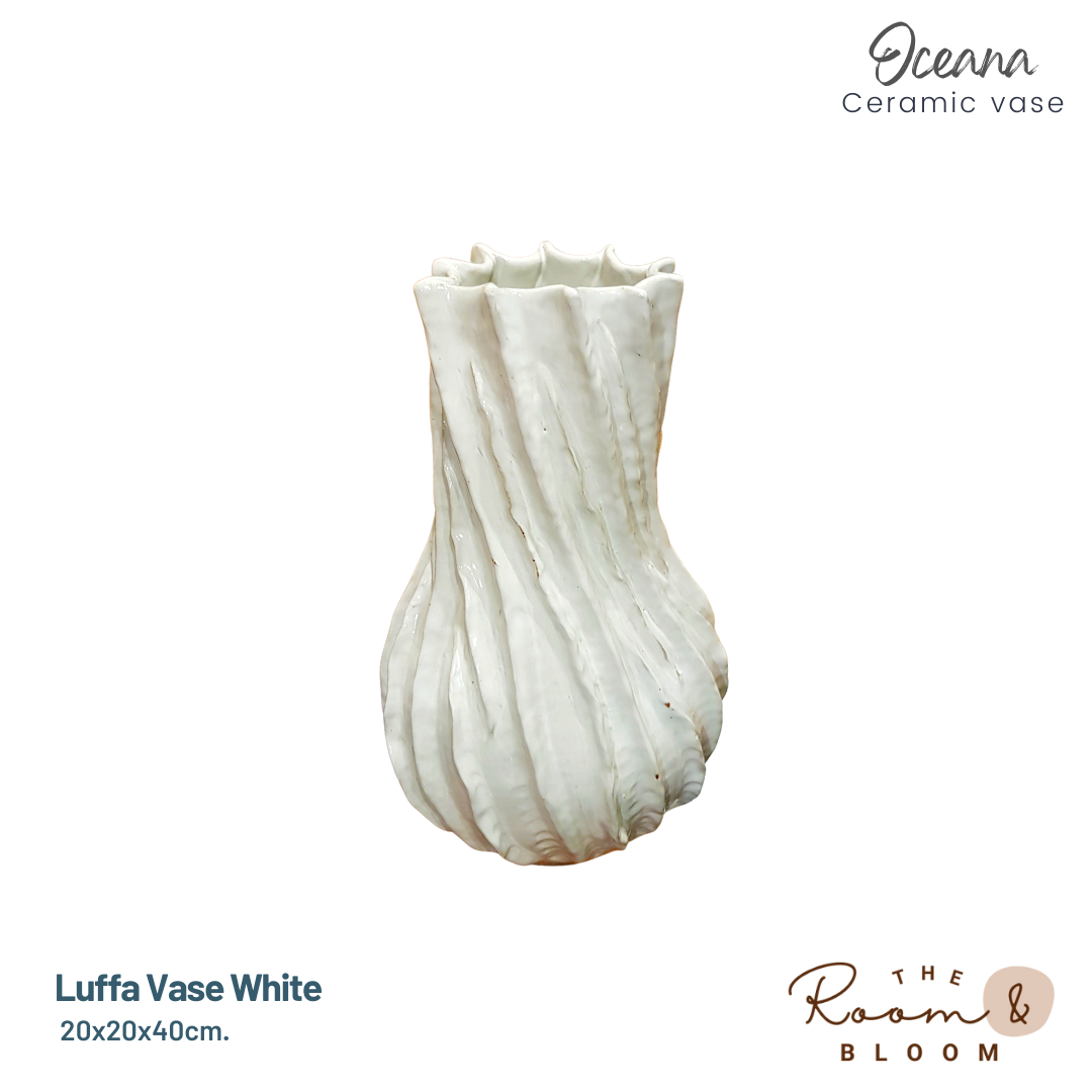 Luffa Vase White